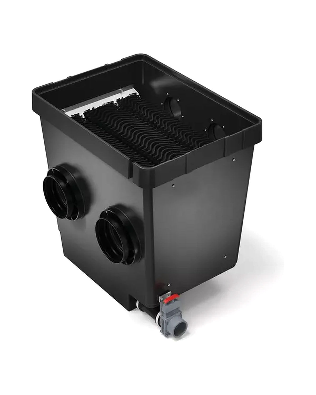 OASE ProfiClear Premium Ablaufmodul L, Einlaufseite mit 2 × 180 mm und Schmutzablass mit Zugschieber