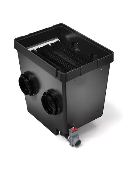 OASE ProfiClear Premium Ablaufmodul L, Einlaufseite mit 2 × 180 mm und Schmutzablass mit Zugschieber