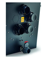 Zulaufseite des OASE ProfiClear Premium Compact-L Gravitation mit DN-110-Stutzen und Schmutzablass