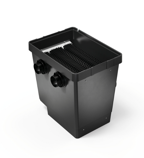 OASE ProfiClear Premium Ablaufmodul L mit ClearWave-Filterelementen für die biologische Endfilterung in Koiteichen und modularen Teichfilteranlagen.