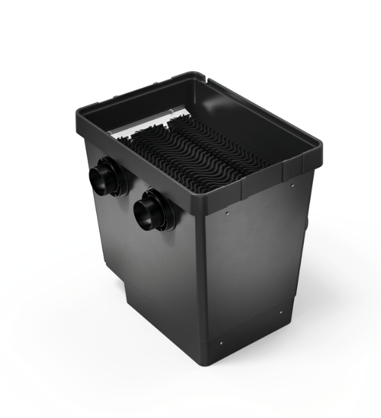 OASE ProfiClear Premium Ablaufmodul L mit ClearWave-Filterelementen für die biologische Endfilterung in Koiteichen und modularen Teichfilteranlagen.