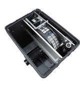 OASE ProfiClear Premium Compact-M Gravitation OC Trommelfilter in der Innenansicht mit Filtertrommel und Filterkammer