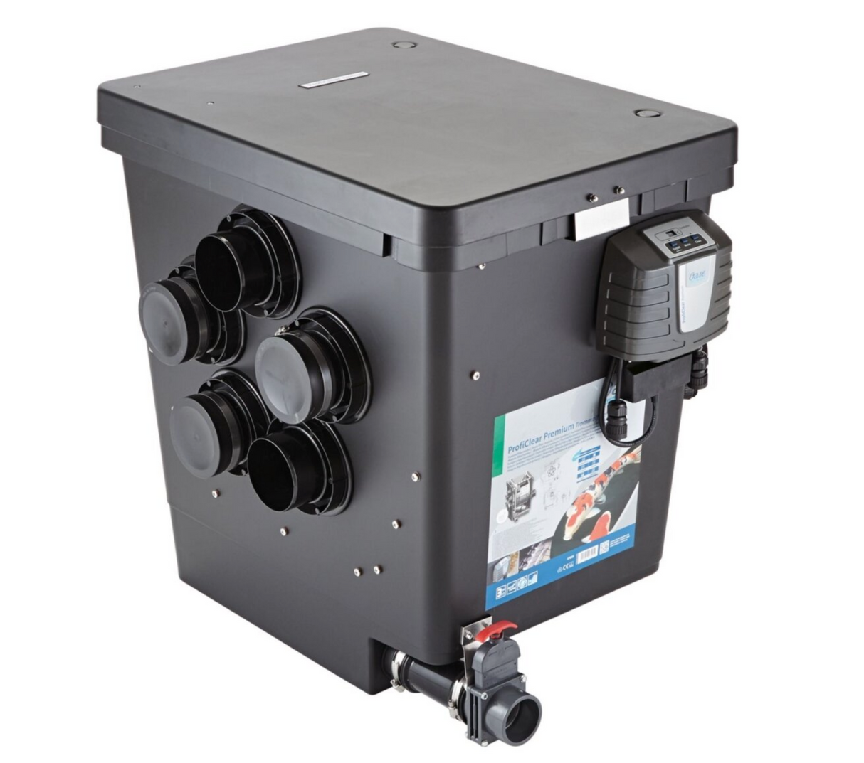 OASE ProfiClear Premium TF-L Gravitation OC Trommelfilter mit OASE Control für die automatische Vorfilterung in Koiteichen und großen Teichanlagen.