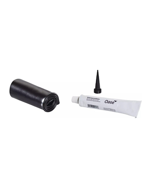 OASE PVC-Folien-Reparaturset: gerolltes PVC-Folienstück, Tülle und Tube Unterwasserkleber