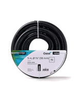 OASE Spiralschlauch schwarz 5 m, 1½″ (38 mm), Rolle mit OASE-Etikett „MAX. 1 BAR“
