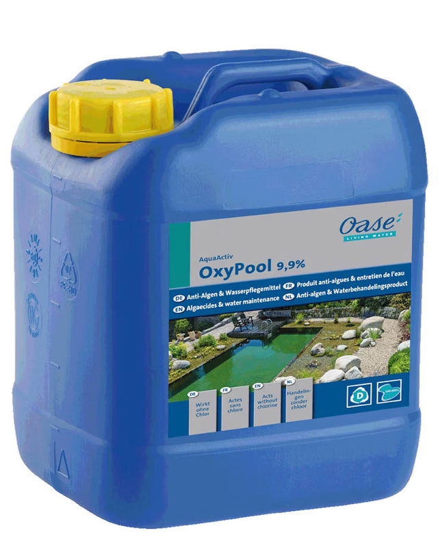 Oase Teichschutzmittel OxyPool 20 l – Aktivsauerstoff gegen Algen, Bakterien und Pilze im Teich