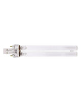 OASE UVC-Ersatzlampe 13 W von der Seite: Doppelröhre, grauer Sockel mit 2 Stiften, Aufdruck 13W
