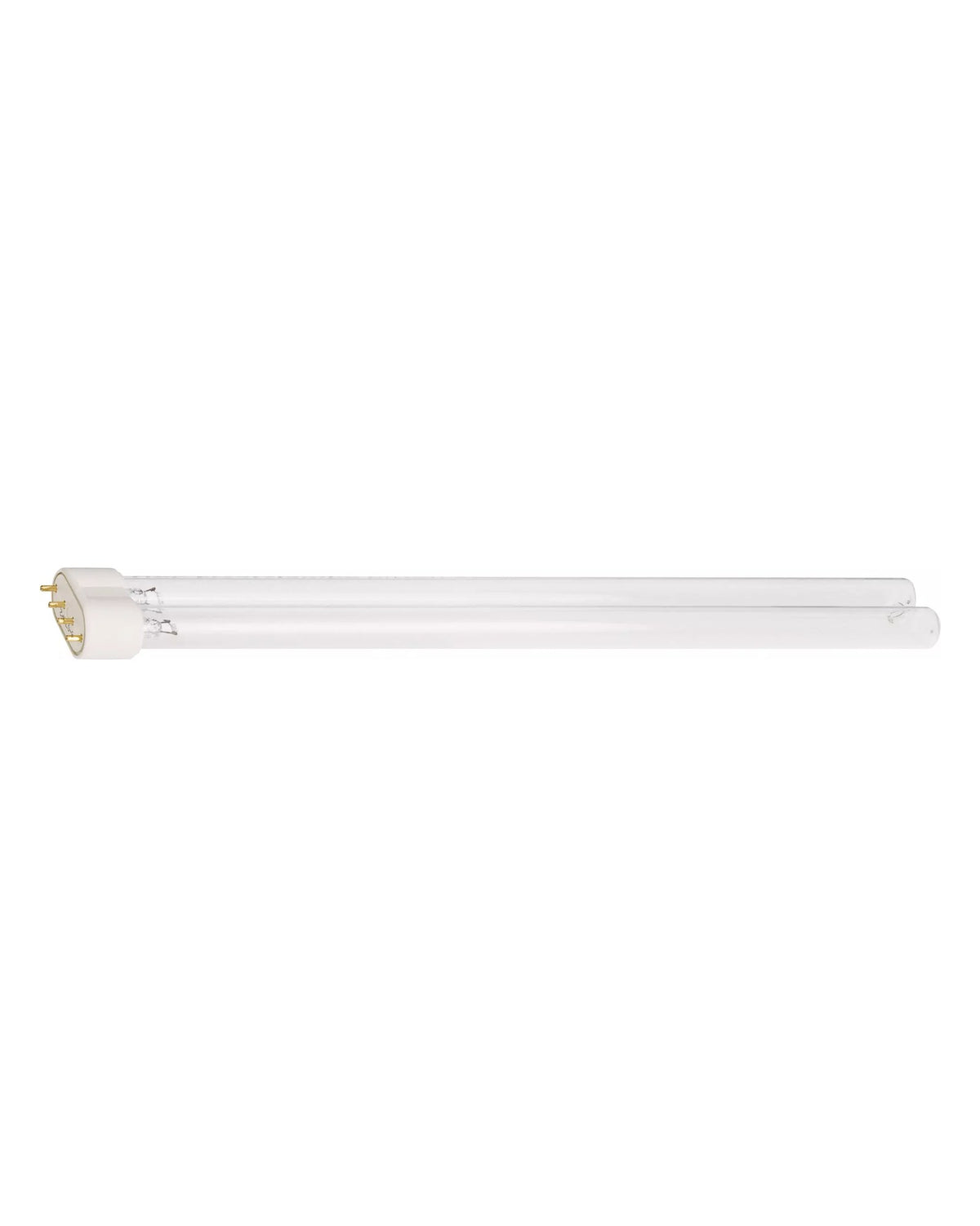 OASE UVC-Ersatzlampe 24 W von der Seite: lange Doppelröhre mit weißem 4-Stift-Sockel
