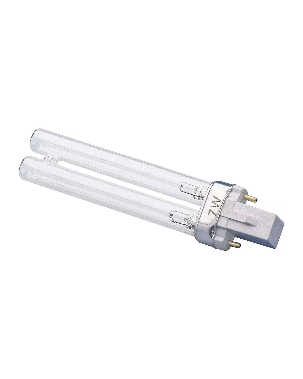 OASE UVC-Ersatzlampe 7 W schräg: Doppelröhre mit grauem 2-Stift-Sockel, Aufdruck 7W
