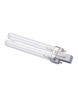 OASE UVC-Ersatzlampe 7 W schräg: Doppelröhre mit grauem 2-Stift-Sockel, Aufdruck 7W
