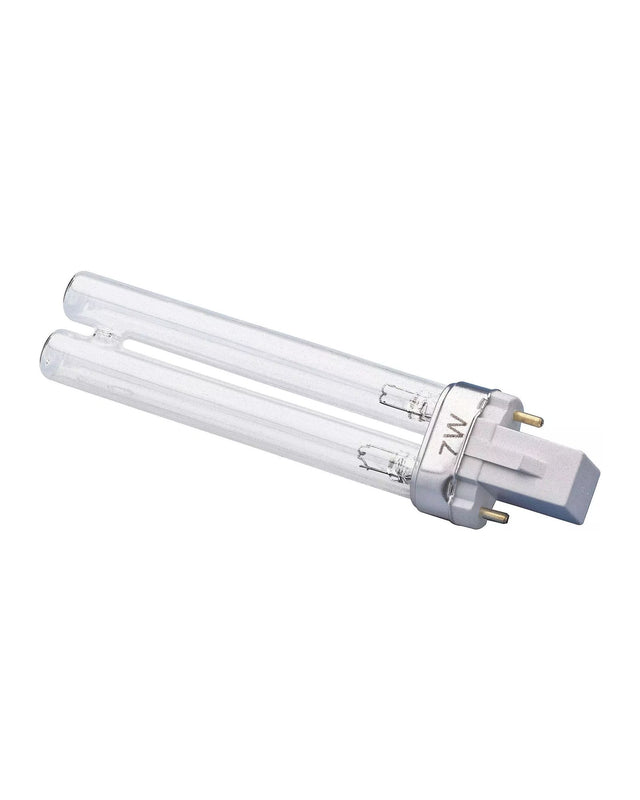 OASE UVC-Ersatzlampe 7 W schräg: Doppelröhre mit grauem 2-Stift-Sockel, Aufdruck 7W