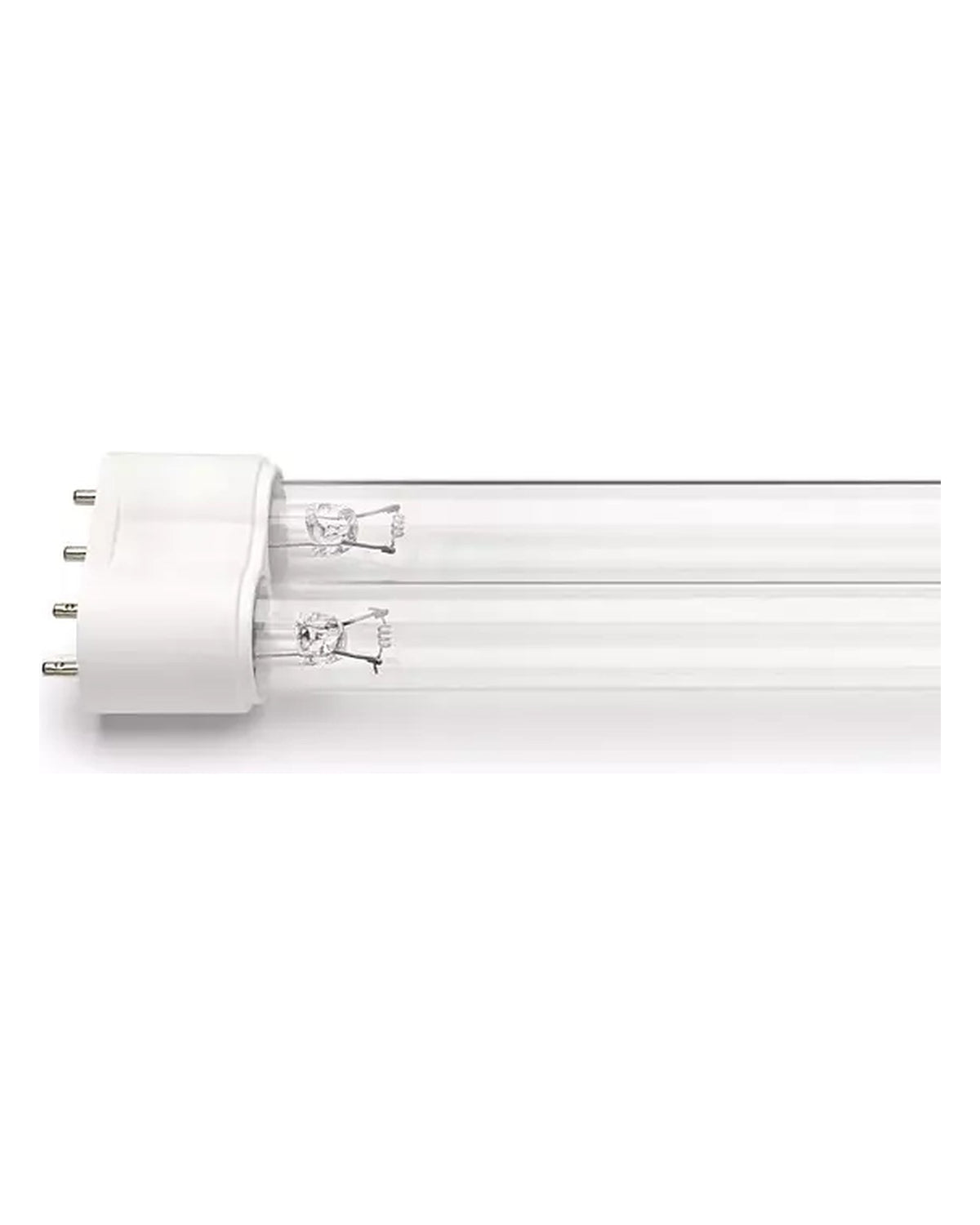 Weißer Sockel der OASE UVC-Ersatzlampe Eco 42 W mit 4 Stiften, Nahaufnahme