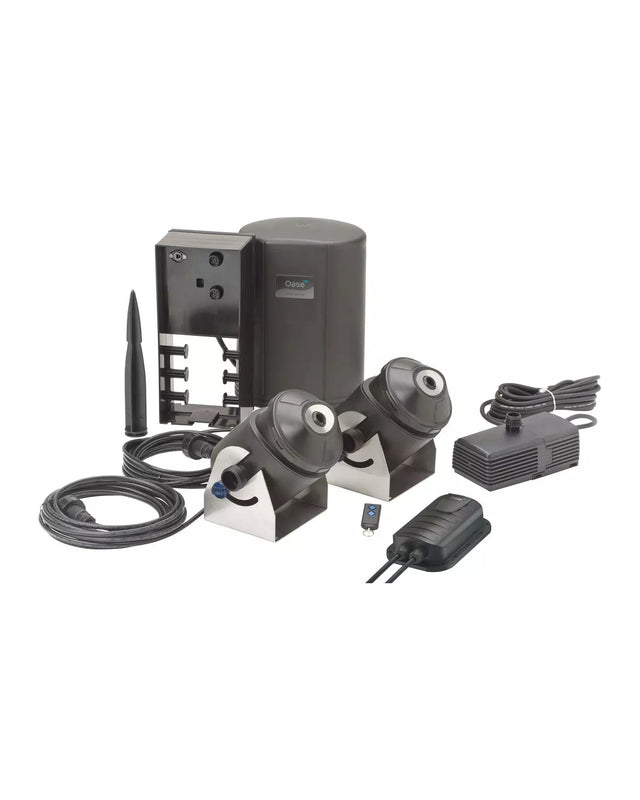 OASE Water Jet Lightning Komplettset: Steuerung, zwei Water Jets, Pumpe, Trafo und Handsender