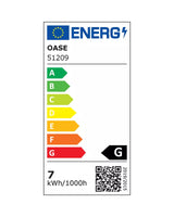 Energielabel OASE Waterfall Illumination 60 (51209): Klasse G, 7 kWh/1000 h