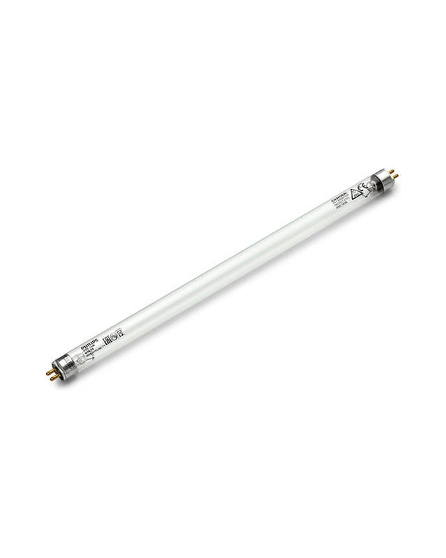 Philips UV-C-Röhre in T5-Bauform mit G5-Stiften an beiden Enden, Aufdruck Philips (Leistung nicht lesbar)