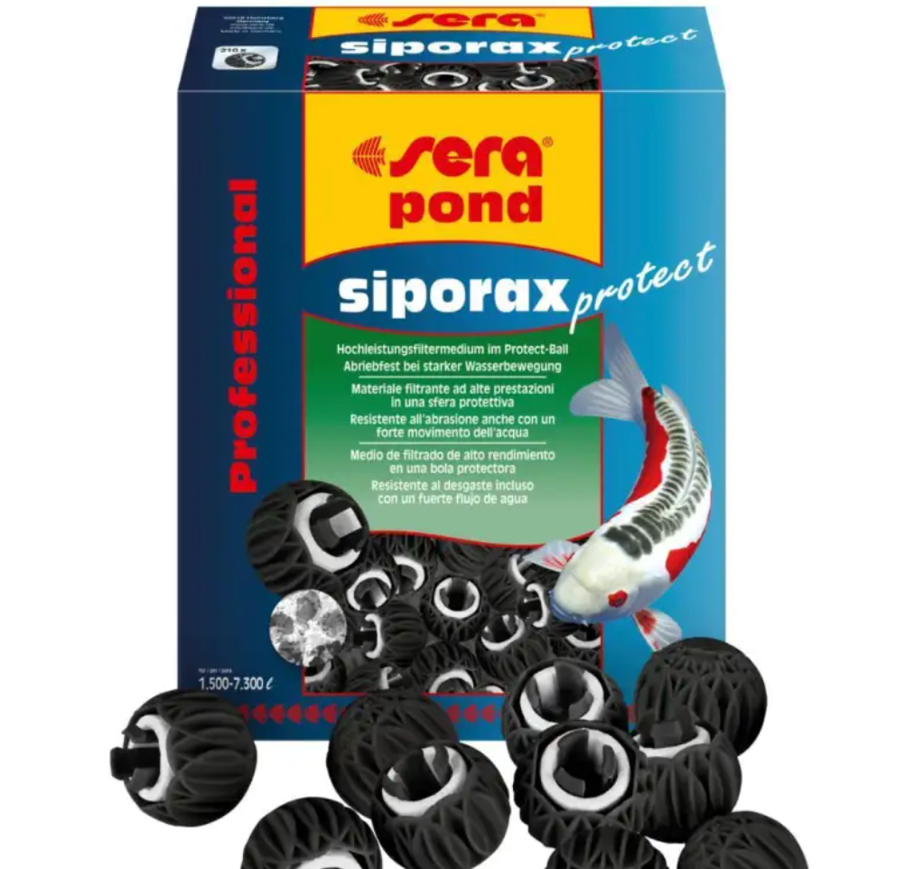 sera Pond Siporax Protect 10 Liter biologisches Filtermedium für Teich- und Koifilter