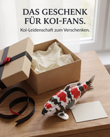 Handbemalte Showa Koi-Figur als besondere Geschenkidee für Koi-Fans – dekorative Fischfigur und einzigartiges Unikat zum Verschenken