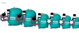 Sibo EconoBead EB Beadfilter Modelle EB-40, EB-50, EB-60, EB-100 und EB-140 im Größenvergleich