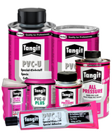 Tangit PVC-U Kleber, Reiniger, PVC Plus und Uni-Lock für Teich Druckrohrsysteme
